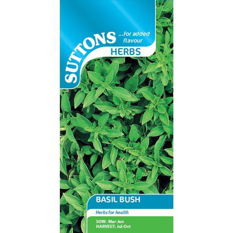 Suttons Herb Basil Bush - Giag 164324 - SEED VEG & FLOWER - Beattys of Loughrea