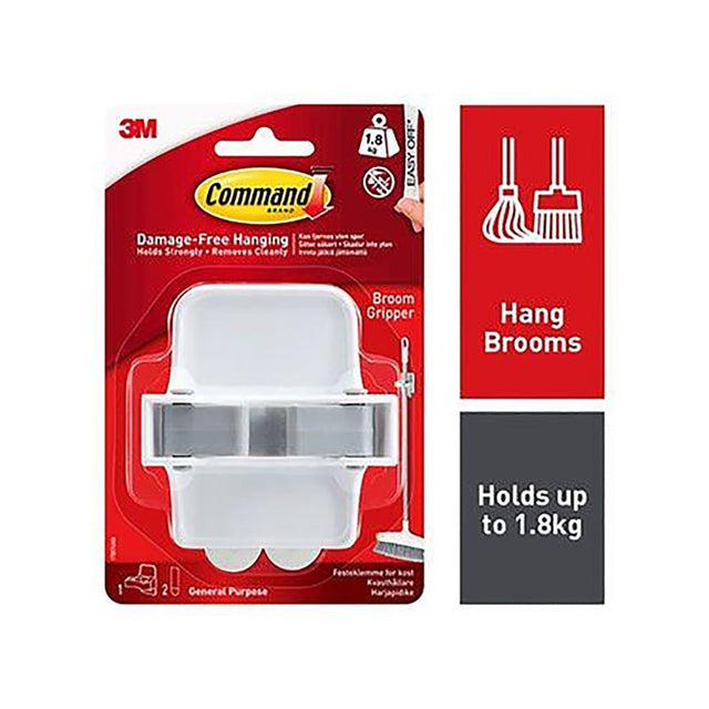 Command Broom Gripper 3M17007-Es - HOOKS, PLASTIC S/ADH - Beattys of Loughrea