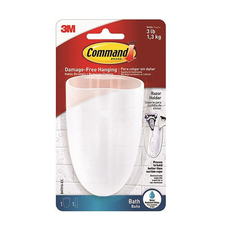 Command Bath Razor Holder 3Mbath16-Es - BATHROOM T/BRUSH, CADDY, TOWEL RAIL & HOLDERS ACCESSORI - Beattys of Loughrea