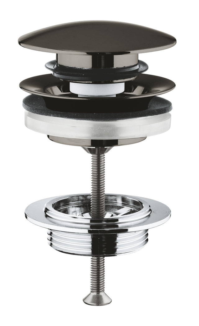 Grohe GROHE Pop-up Waste Set Hard Graphite - PLUGS & CHAINS, WASTES - Beattys of Loughrea