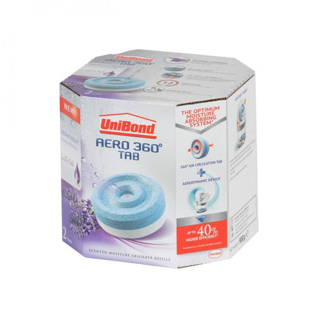 Unibond Aero 360 Refill Tab Twin Pack - Lavender - DE HUMIDIFIER - Beattys of Loughrea