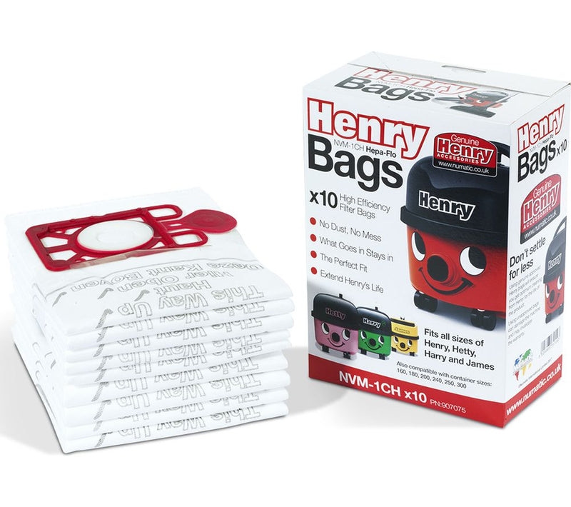 Henry Genuine Numatic Hepaflow Vacuum Bags 10 Pack - VAC BAGS & SPARES - Beattys of Loughrea