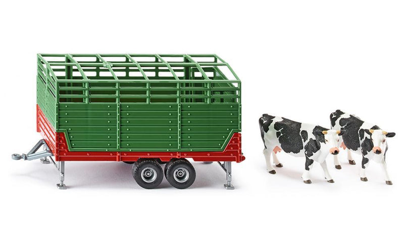 SIKU 1:32 CATTLE TRAILER W/ 2 COWS 2875 - FARMS/TRACTORS/BUILDING - Beattys of Loughrea