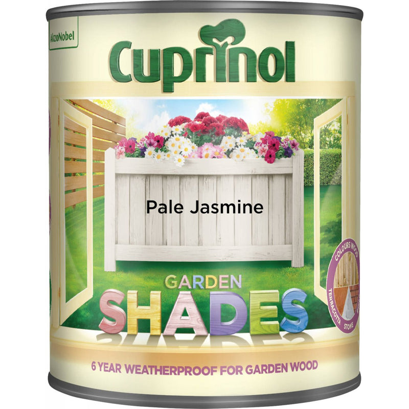 Cuprinol Garden Shades Colours Paint - 1 Litre Pale Jasmine - VARNISHES / WOODCARE - Beattys of Loughrea