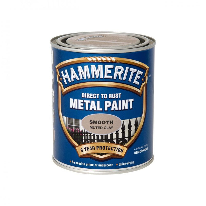 Hammerite Direct to Rust Smooth Finish Metal Paint 750ml Muted Clay - METAL PAINTS - Beattys of Loughrea