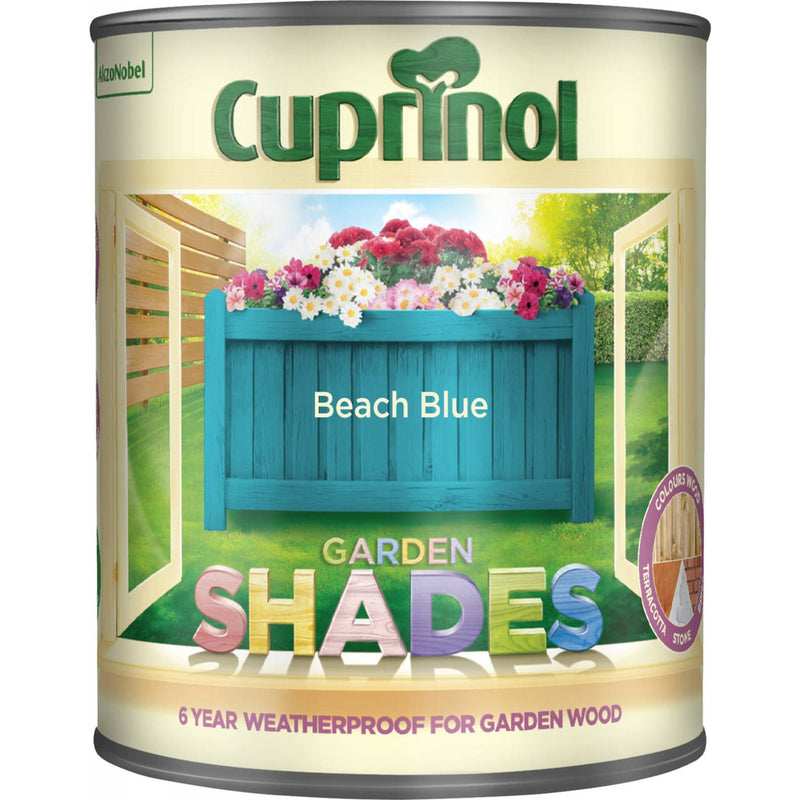Cuprinol Garden Shades Colours Paint - 1 Litre Blue - VARNISHES / WOODCARE - Beattys of Loughrea
