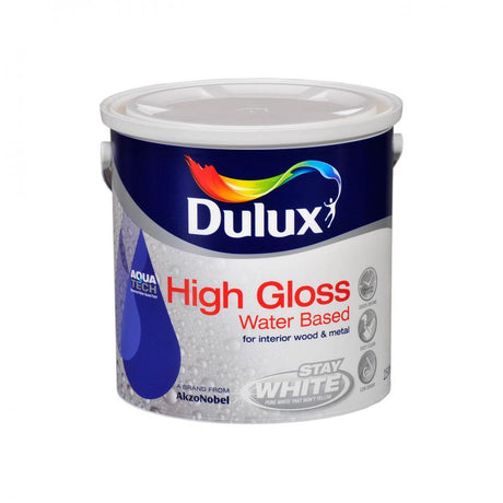Dulux Stay White with Aquatech High Gloss Paint - 2.5 L - Beattys of Loughrea | www.beattys.ie