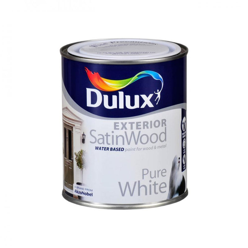 Dsw750S W/Shield Ext Satinwood Pure White 2.5L Dulux - EXTERIOR & WEATHERSHIELD - Beattys of Loughrea