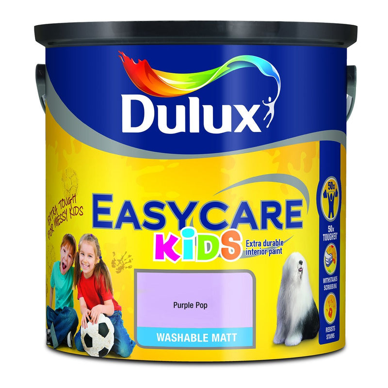 Dulux Easycare Kids 2.5L Purple Pop - READY MIXED - WATER BASED - Beattys of Loughrea
