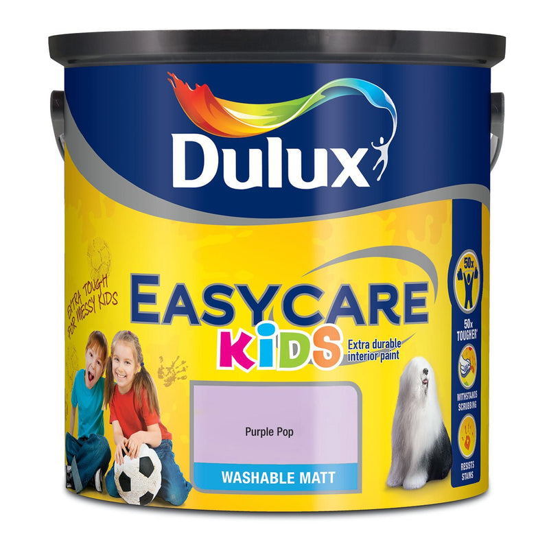 Dulux Easycare Kids 2.5L Purple Pop - READY MIXED - WATER BASED - Beattys of Loughrea