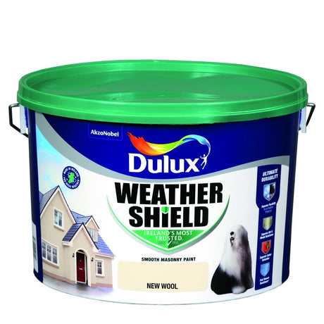NEW WOOL Dulux Weathershield Masonry Paint Colours - 10 Litre - EXTERIOR & WEATHERSHIELD - Beattys of Loughrea