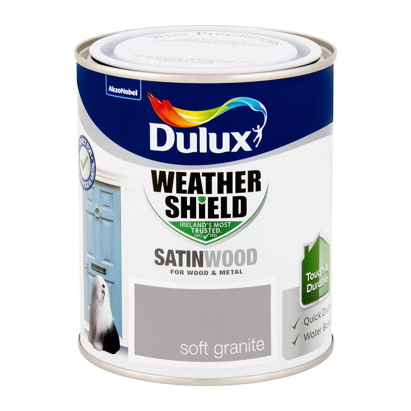 Dsw750S W/Shield Ext Satinwood Soft Granite 750Ml Dulux - EXTERIOR & WEATHERSHIELD - Beattys of Loughrea