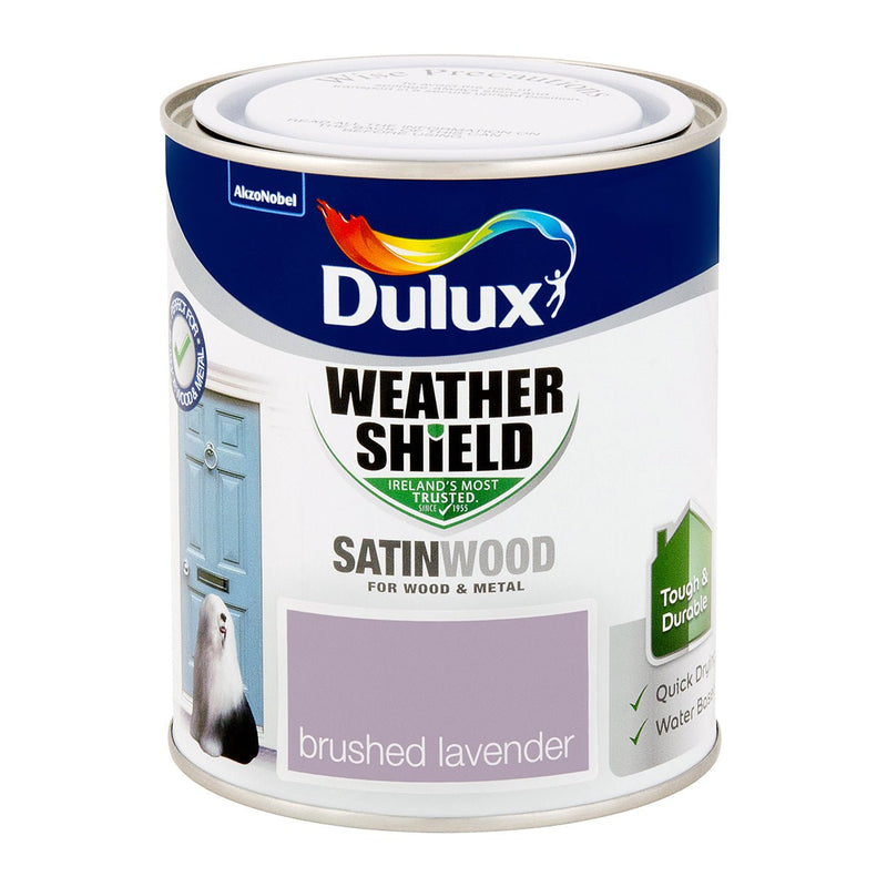 Dsw750B W/Shield Ext Satinwood Brush Lavendar 750Ml Dulux - EXTERIOR & WEATHERSHIELD - Beattys of Loughrea