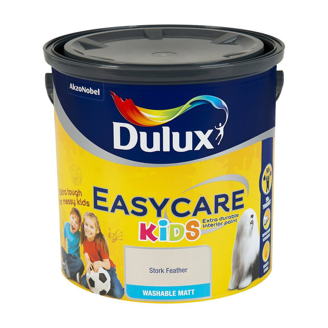 Dulux Easycare Kids 2.5L Stork Feather - READY MIXED - WATER BASED - Beattys of Loughrea