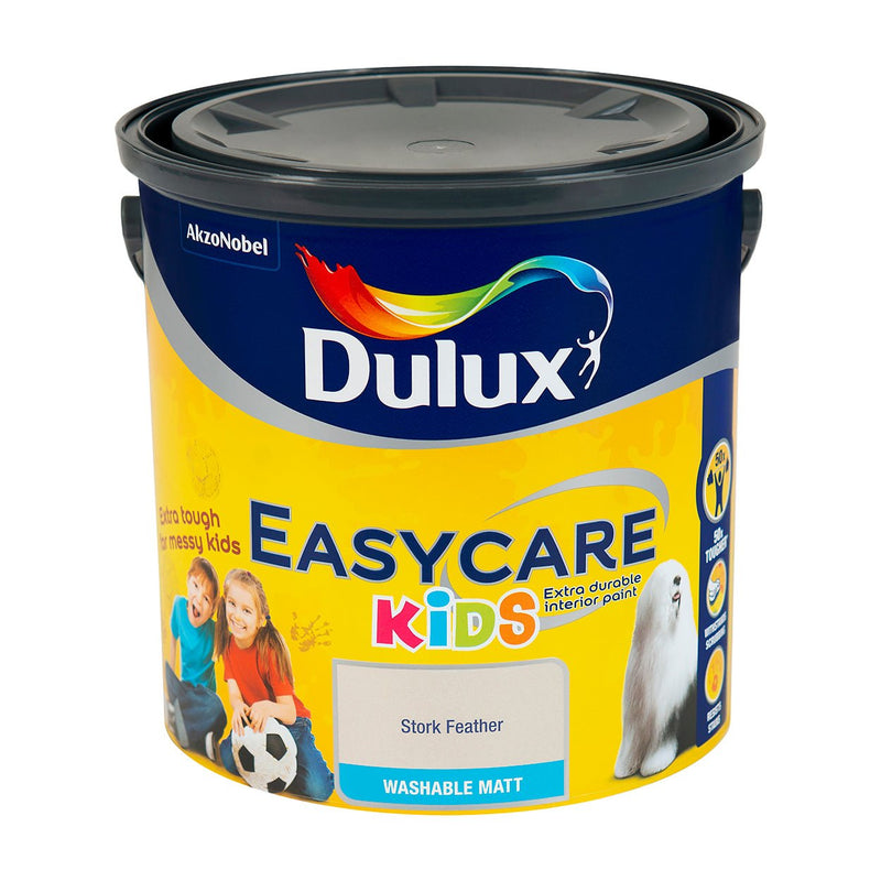 Dulux Easycare Kids 2.5L Stork Feather - READY MIXED - WATER BASED - Beattys of Loughrea