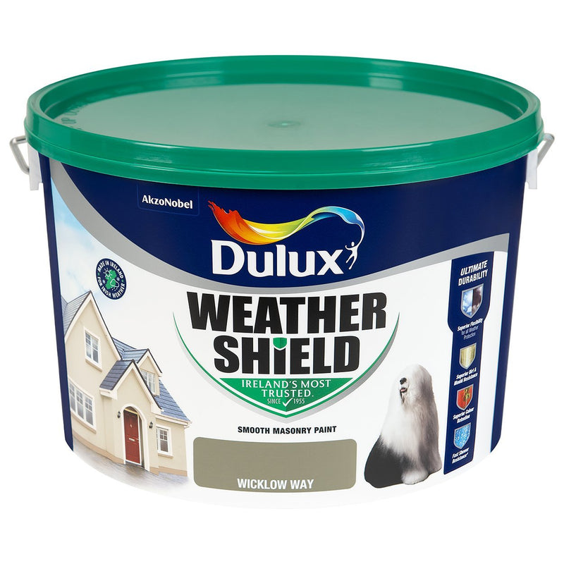 WICKLOW WAY Dulux Weathershield Masonry Paint Colours - 10 Litre - EXTERIOR & WEATHERSHIELD - Beattys of Loughrea