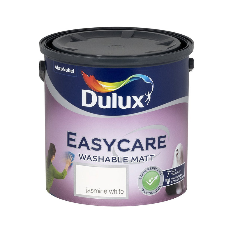 Dulux Easycare 2.5L Jasmine White - READY MIXED - WATER BASED - Beattys of Loughrea