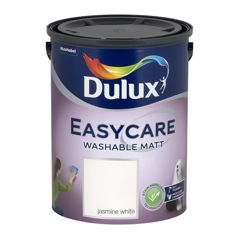 Dulux Dulux Easycare 5L Jasmine White 5487779 - READY MIXED - WATER BASED - Beattys of Loughrea