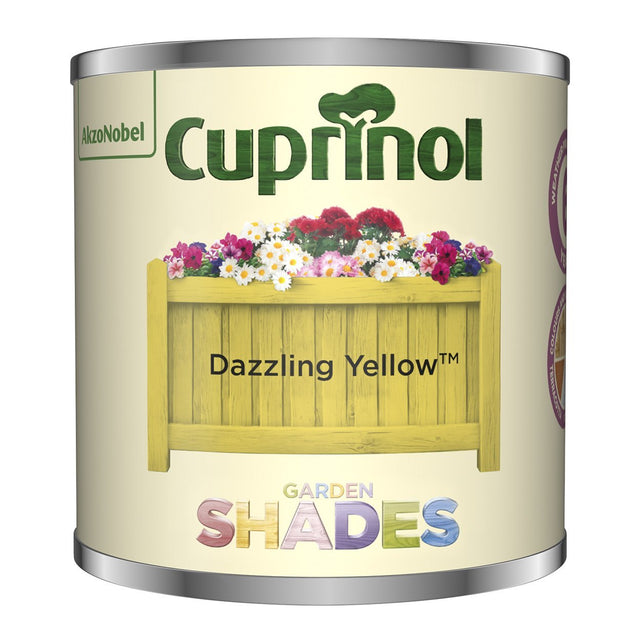 Cuprinol 125Ml Dazzling Yellow Tester Garden Shades - EXTERIOR & WEATHERSHIELD - Beattys of Loughrea