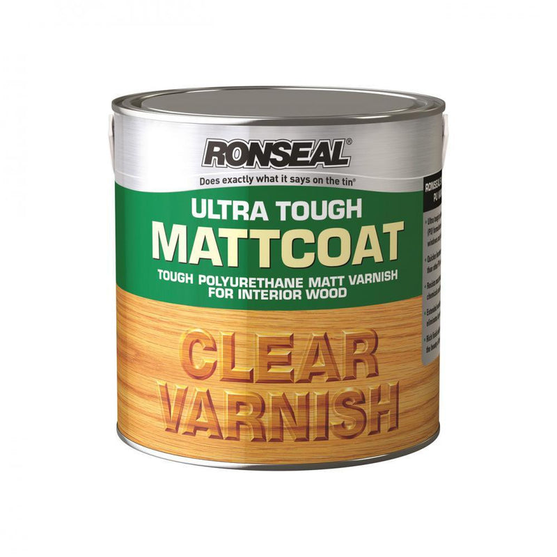 Ronseal Ultra Tough Varnish Matt - 2.5 Litre Clear - VARNISHES / WOODCARE - Beattys of Loughrea