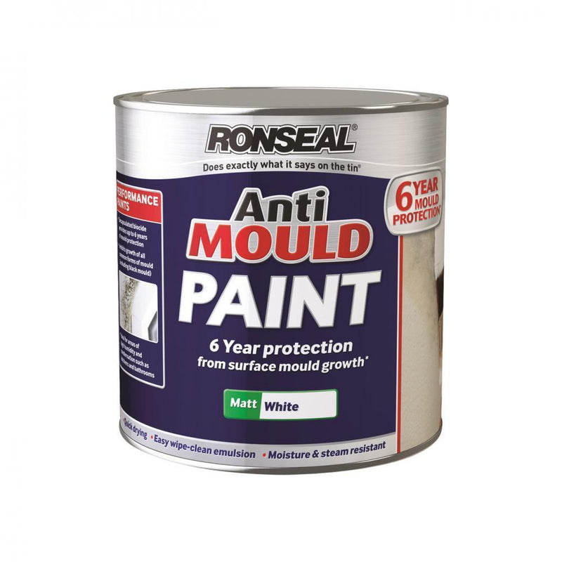 Ronseal Anti Mould Paint - 750ml White - SPECIALITY PAINT/ACCESSORIES - Beattys of Loughrea