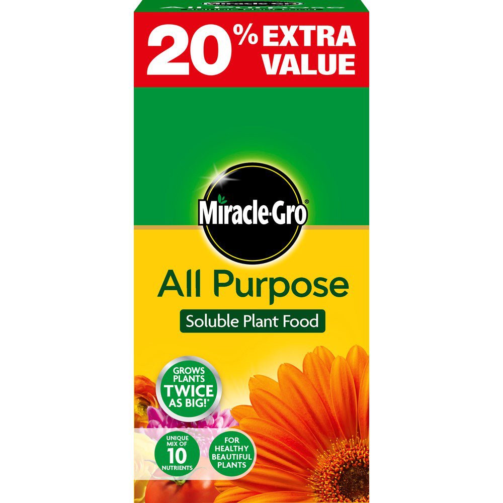 Miracle-Gro All Purpose Soluble Plant Food - 1kg + 20% - FERTILISER GRANULAR/SOLUBLE/LIQ - Beattys of Loughrea