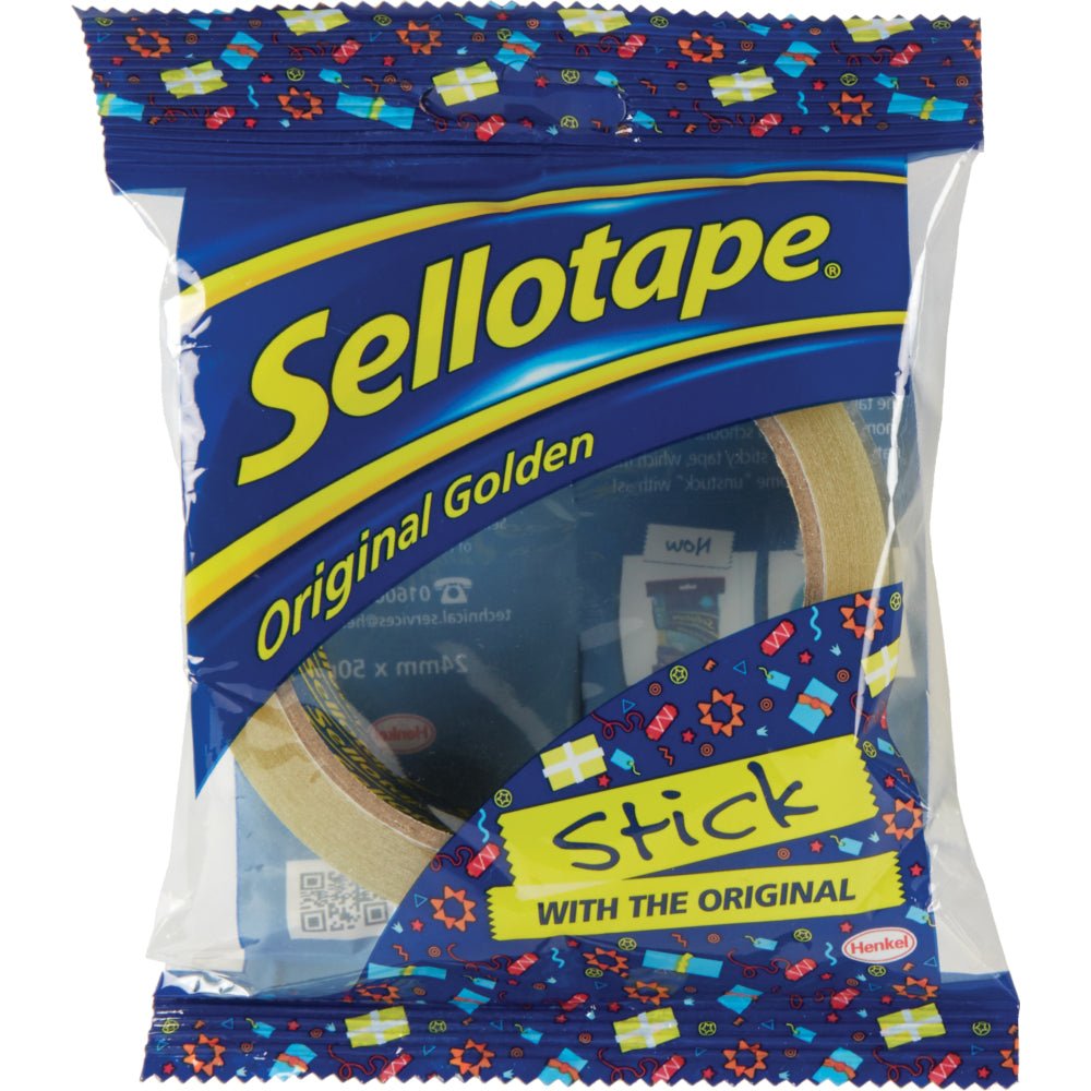 Original Golden Tape - 24mm x 50m - MASKING TP/CONTACT/DC FLR - Beattys of Loughrea