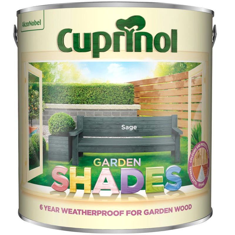 Cuprinol Garden Shades Colours Paint - 2.5 Litre Sage - VARNISHES / WOODCARE - Beattys of Loughrea
