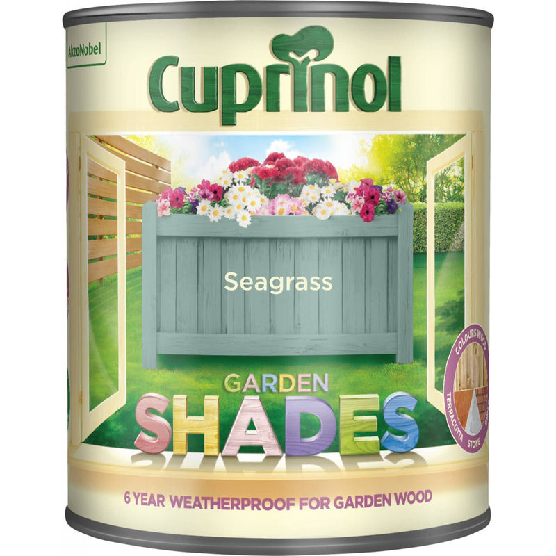 Cuprinol Garden Shades Colours Paint - 1 Litre Seagrass - VARNISHES / WOODCARE - Beattys of Loughrea