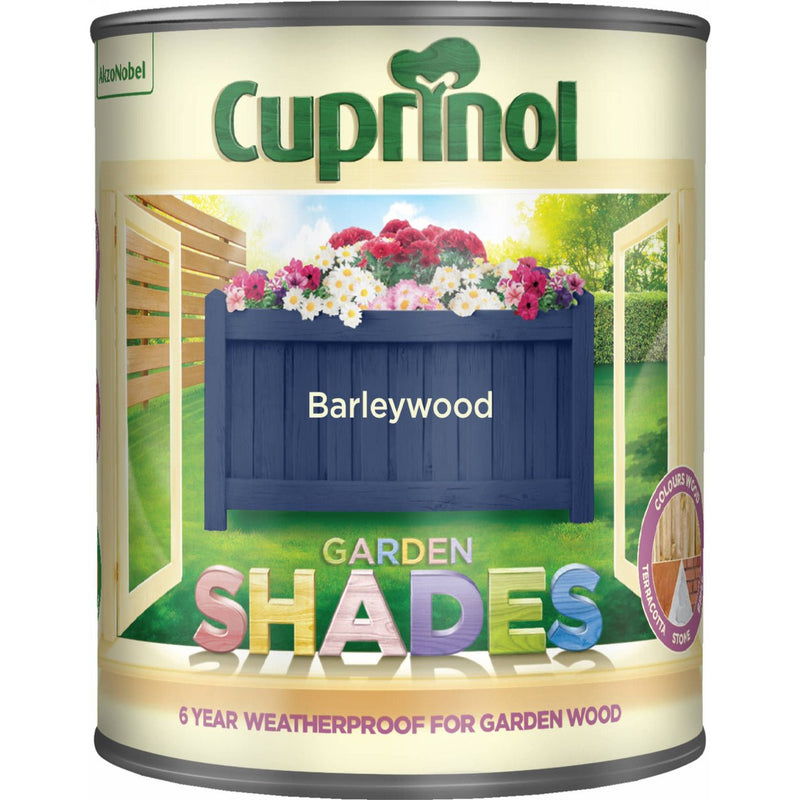 Cuprinol Garden Shades Colours Paint - 1 Litre Barleywood - VARNISHES / WOODCARE - Beattys of Loughrea