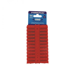 Rawlplug Uno Red Plug - 96 Pack 7x30mm - RAWLPLUGS - Beattys of Loughrea