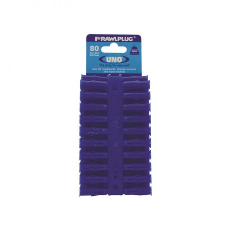 Rawlplug Uno Blue Plug - 96 Pack 8x32mm - RAWLPLUGS - Beattys of Loughrea