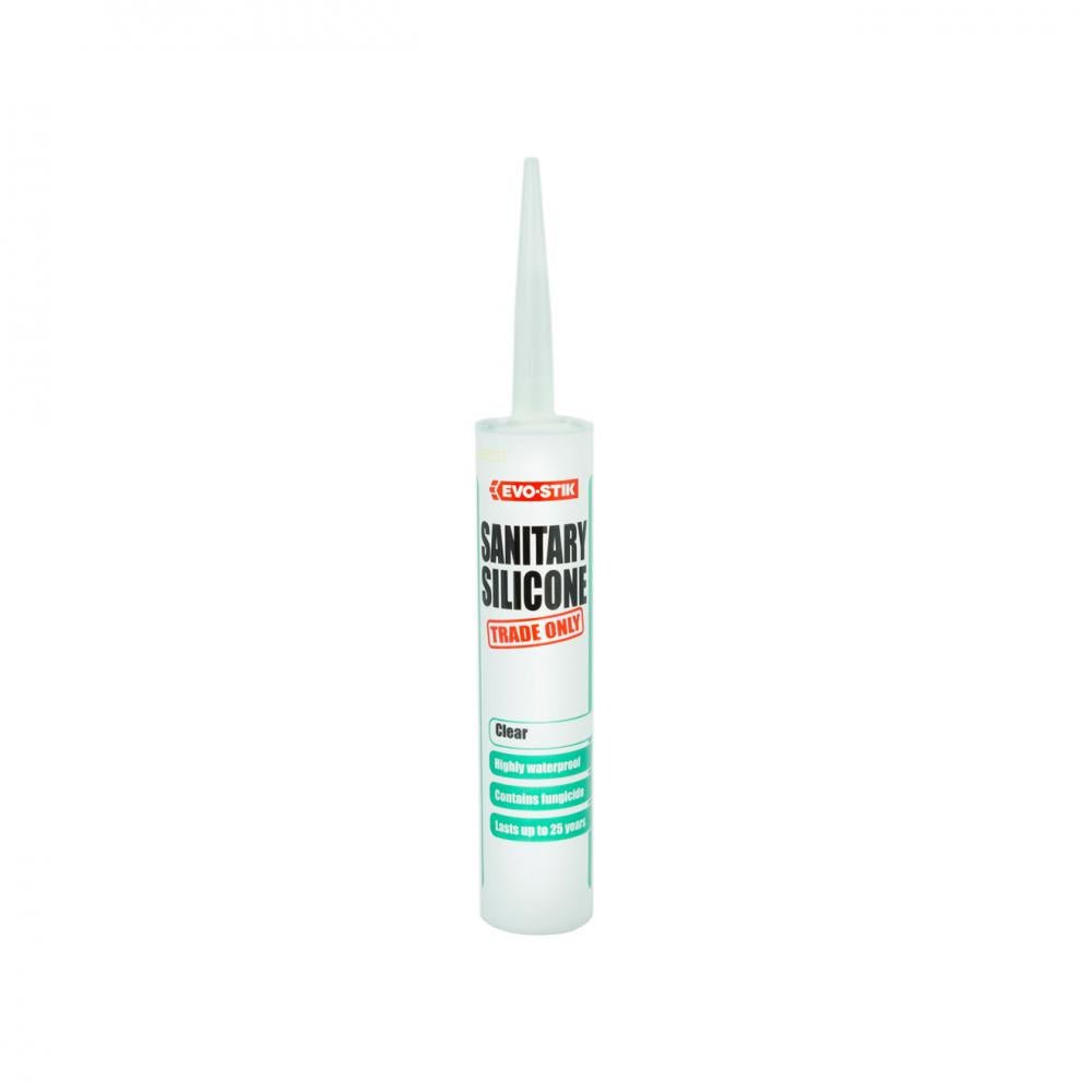 Evo-Stik Sanitary Silicone Sealant 310ml - Clear - MASTIC/SILICONE/ADH - Beattys of Loughrea