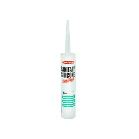 Evo-Stik Sanitary Silicone Sealant 310ml - Clear - MASTIC/SILICONE/ADH - Beattys of Loughrea