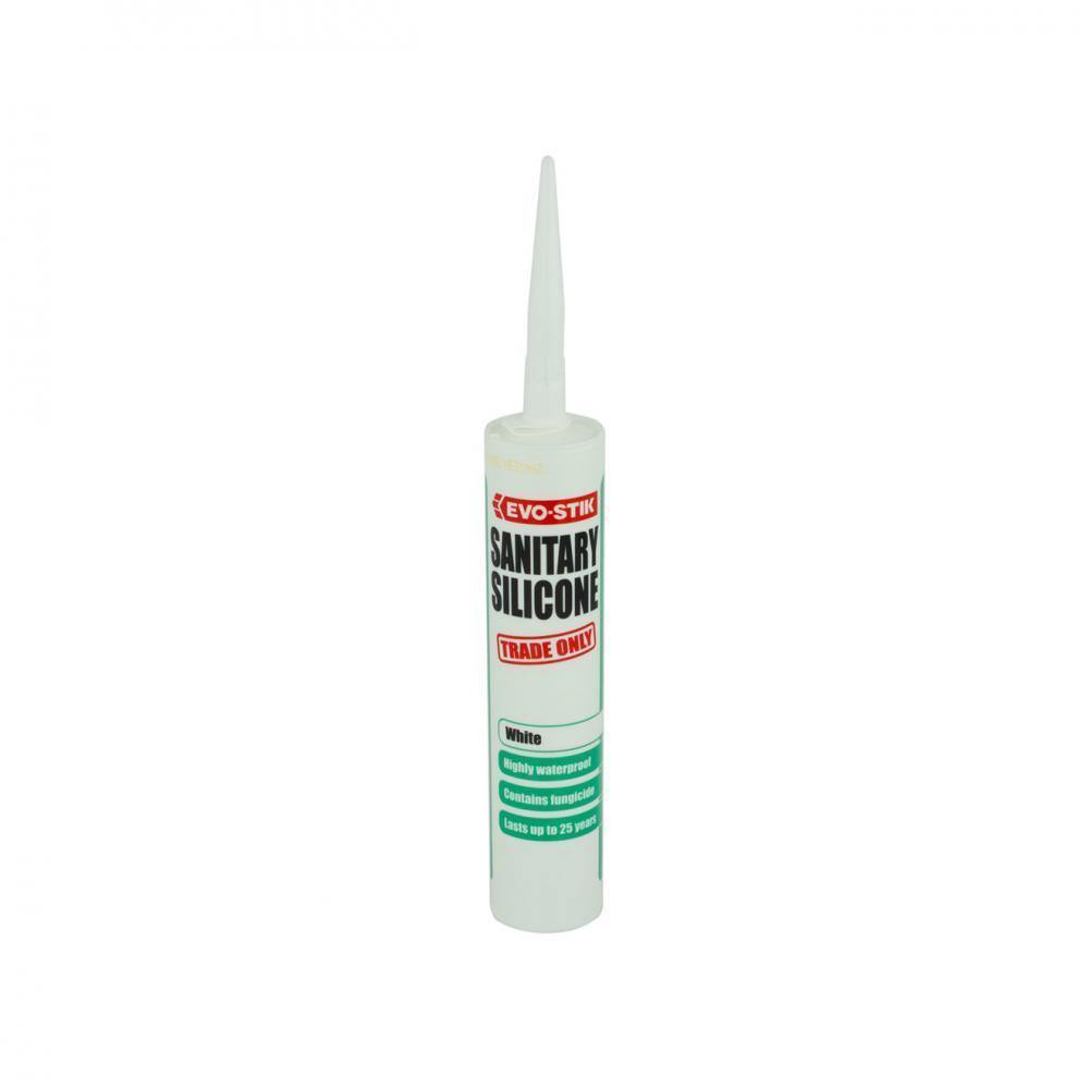 Evo-Stik Sanitary Silicone Sealant 310ml - White - MASTIC/SILICONE/ADH - Beattys of Loughrea