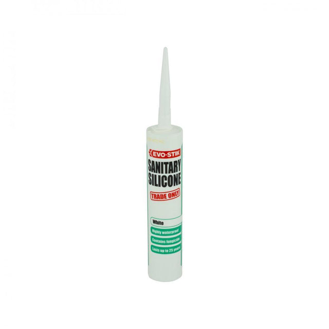 Evo-Stik Sanitary Silicone Sealant 310ml - White - MASTIC/SILICONE/ADH - Beattys of Loughrea