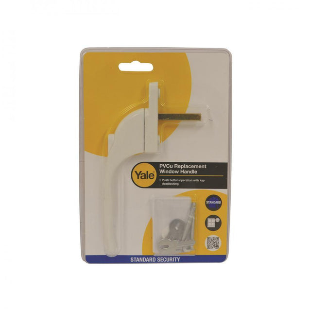 Yale PVCu Replacement Window Handle - White - WINDOW STAYS/CATCHES/LOCKS - Beattys of Loughrea