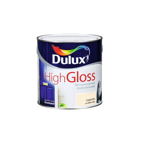 Gloss 2.5L Magnolia Dulux - READY MIXED - OIL BASED - Beattys of Loughrea