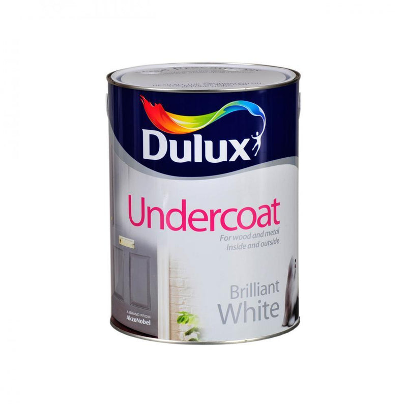 Dulux Undercoat Brilliant White Paint - 5 Litre - WHITES - Beattys of Loughrea