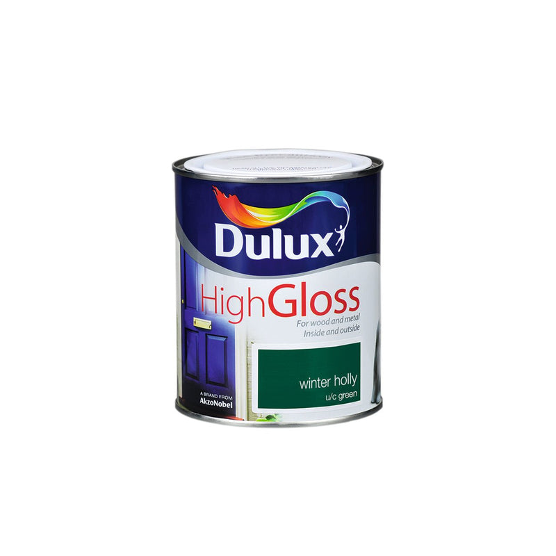 Dulux High Gloss Colour - 750ml WINTER HOLLY - READY MIXED - OIL BASED - Beattys of Loughrea