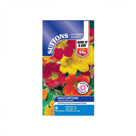 Suttons Nasturtium Jewel Of Africa 124079 - SEED VEG & FLOWER - Beattys of Loughrea