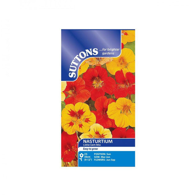 Suttons Nasturtium Little Gem Mixed 124095 - SEED VEG & FLOWER - Beattys of Loughrea