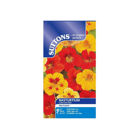 Suttons Nasturtium Little Gem Mixed 124095 - SEED VEG & FLOWER - Beattys of Loughrea