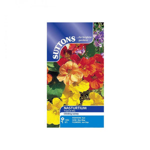 Suttons Nasturtium Tropical Tall Single Mixed 124133 - SEED VEG & FLOWER - Beattys of Loughrea