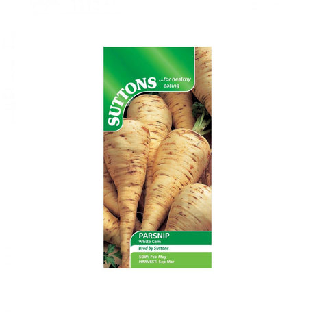 Suttons Parsnip White Gem 175102 - SEED VEG & FLOWER - Beattys of Loughrea