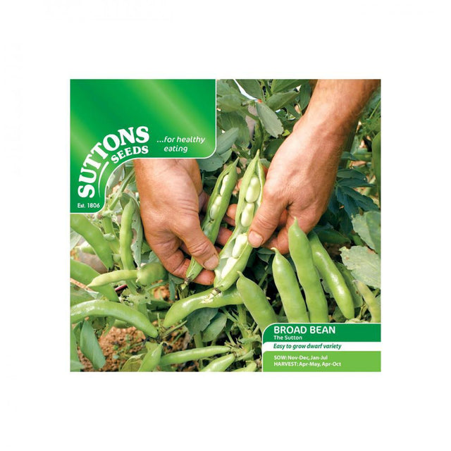 Suttons Broad Bean The Sutton Dwarf 194694 - SEED VEG & FLOWER - Beattys of Loughrea