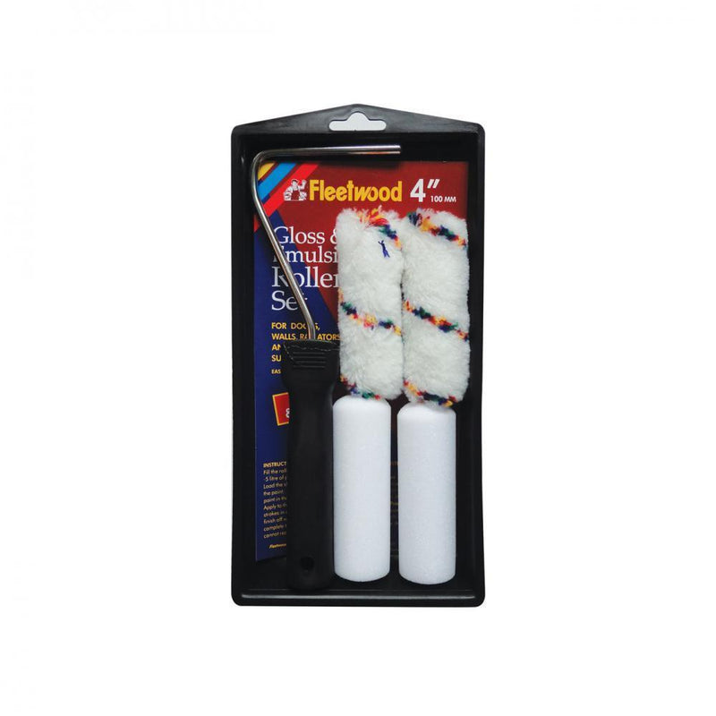 Fleetwood Mini Paint Roller Set - 4in - ROLLERS/SLEEVES - Beattys of Loughrea
