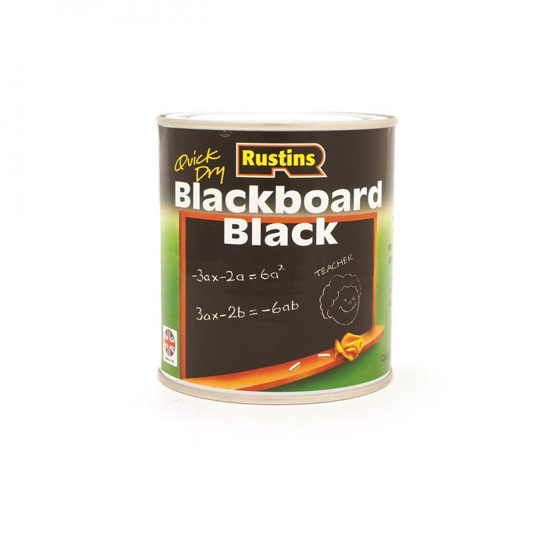 Rustins Quick Dry Blackboard Paint Black - 500ml - SPECIALITY PAINT/ACCESSORIES - Beattys of Loughrea