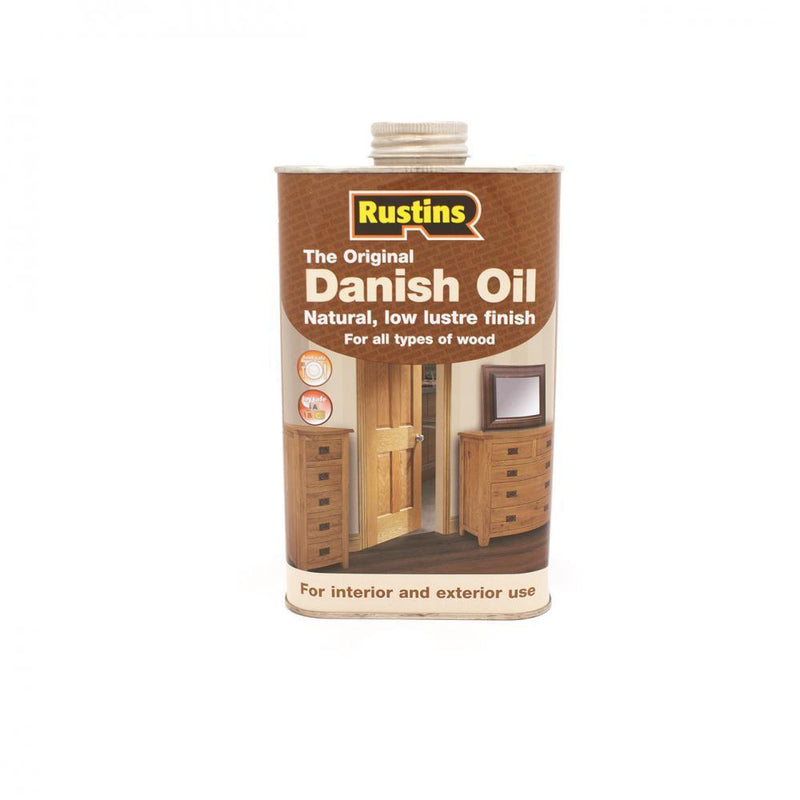 Rustins Danish Oil - 1litre - WHITE SPIRIT/TURPS/TEAK/LINS - Beattys of Loughrea