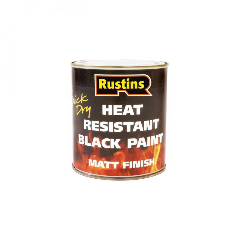 Rustins Quick Dry Heat Resistant Black Paint 250ml - SPECIALITY PAINT/ACCESSORIES - Beattys of Loughrea